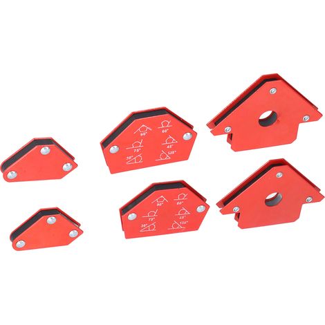 Lot de 6 aimants de soudage en acier inoxydable à angles variés, pinces magnétiques pour soudeur à braser (1/5)