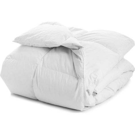 Piumino Letto Inverno Interno Bianco Coperta Invernale Pesante 300 Gr Morbida Microfibra Manopesca Anallergica Piumone Sofficissimo  Bianco - 1 Piazza e mezza (1/3)