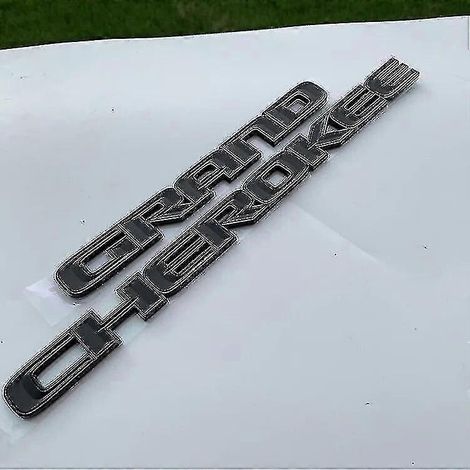 Grand Cherokee 3D-Logo aus schwarzem Chrom-ABS, Emblem, Namensschild, Autotüraufkleber, kompatibel mit Jeep Grand Cherokee. Aufkleberzubehör (1/5)