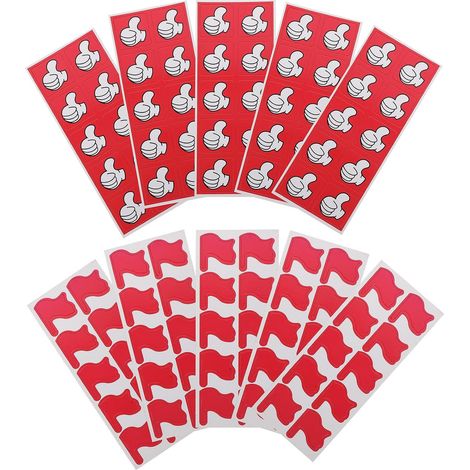 Autocollants Magnétiques de Récompense Rouges 10 Feuilles Portables pour Enseignants Vie Quotidienne Compétition (1/5)