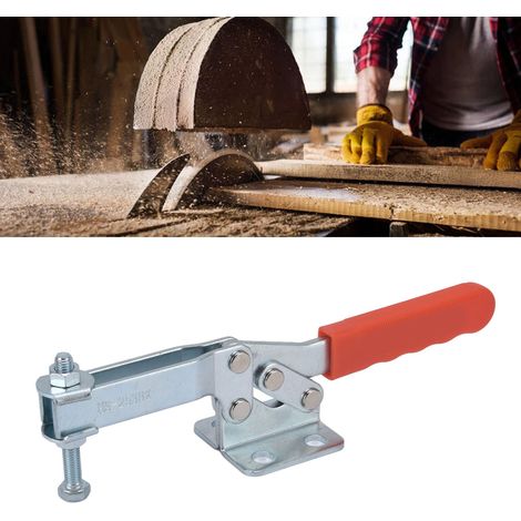 Pince de serrage rapide horizontale pour outillage, force de serrage de 280 kg, pince de serrage coudée (1/5)
