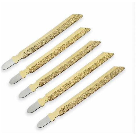 Lames de scie sauteuse diamantée pour Granit, marbre, céramique, Brique, Plastique de 100 mm de Haute qualité Professionnelle, Jeu de disques de Coupe sous Vide 5pcs doré (1/4)