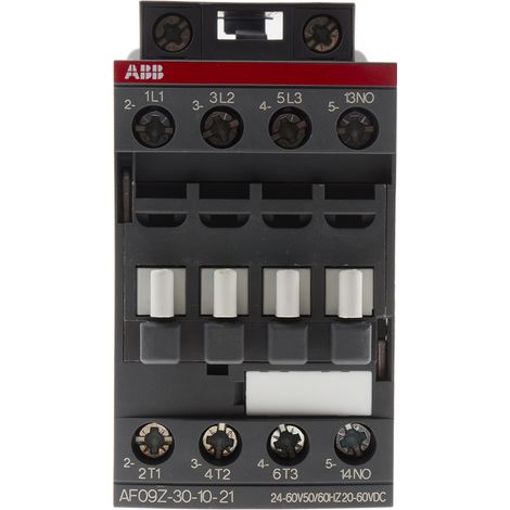 Contacteur ABB série AF09, 3 pôles , 3NO, 7 A, 60 V c.c., 4 kW ( Prix pour 1 ) (1/2)