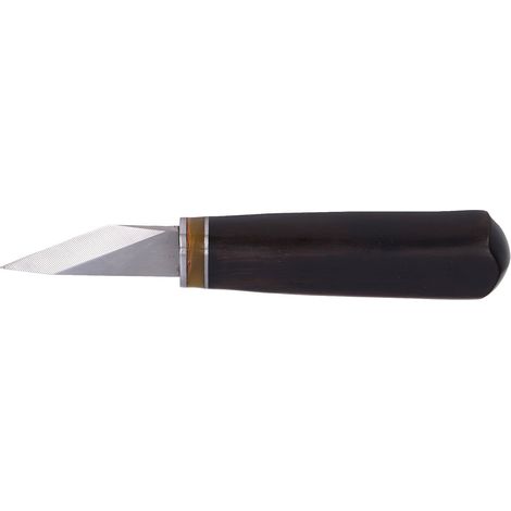 Couteau à cuir pour le travail du cuir, outil de bricolage, manche en bois, couteau à parer pointu, accessoire professionnel pour le travail du cuir (1/5)