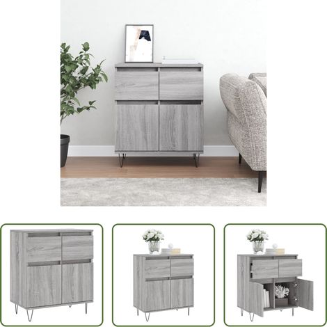 vidaXL Beistelltisch -  Sideboard Grau Sonoma 60x35x70 cm Holzwerkstoff (1/5)