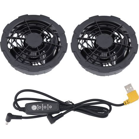 Klimatisierte Kleidungskühlventilatoren – 2 Stück, 5 V/0,6 A, bürstenloser Motor, USB-Kabel (1/5)