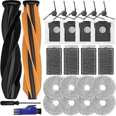 Accessoires pour aspirateur robot Dreame X50 L50 L40s Pro Ultra/Mova V50 Ultra : brosse latérale principale, filtre, lingettes de nettoyage et sac à poussière. (1/5)