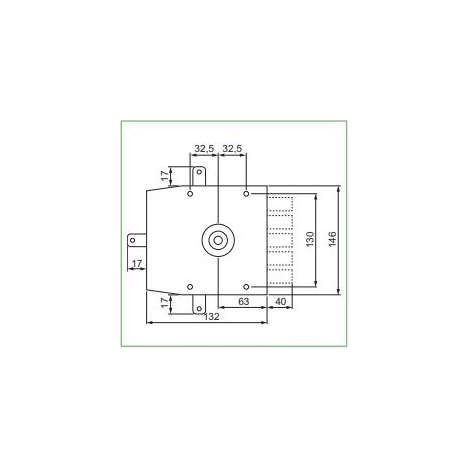 SERRATURA LEGNO APPLICARE 30640 MOTTURA - C.POMPA M4 QUINT E.MM 60 DX - 1 pezzo (1/2)