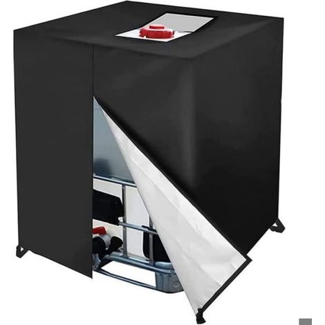 Housse Protection Reservoir IBC - Anti UV - Pour Cuve 1000 L - Dimensions 120 x 100 x 116 cm - Fermeture Eclair - Tissu Oxford 210D (1/3)