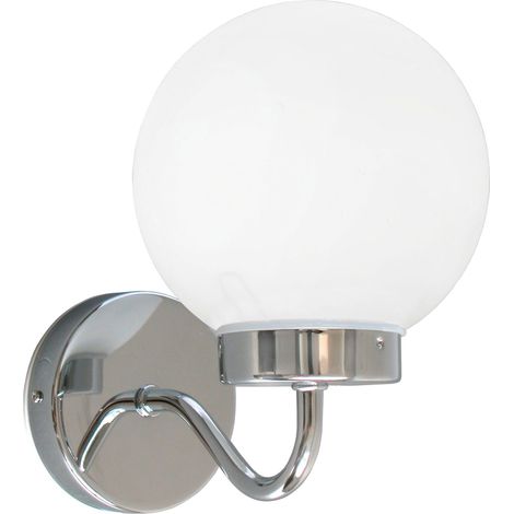 Wandlampe BAd TOGO in Chrom Weiß IP44 spritzwassergeschützt