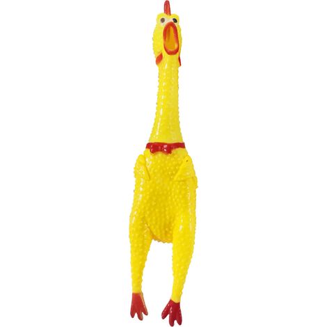 Poulet grinçant anti-stress jouet sonore rigolo pour chiens adultes taille L (1/5)