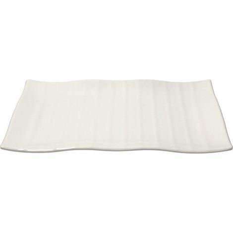 Tognana show plate vassoio rettangolare cm 41x29 con righe bianco qualità professionale