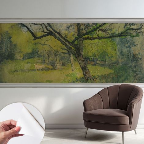 Papier peint autocollant adhésif avec imprimé motifs uniques apparence moderne Paysage verdoyant 250x104 cm (1/5)