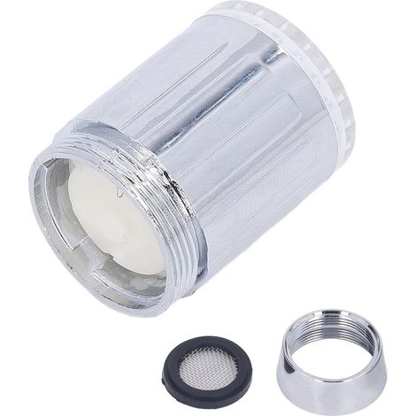Robinet d'eau LED coloré, puissance hydroélectrique, buse de robinet lumineuse pour cuisine et salle de bains (1/5)