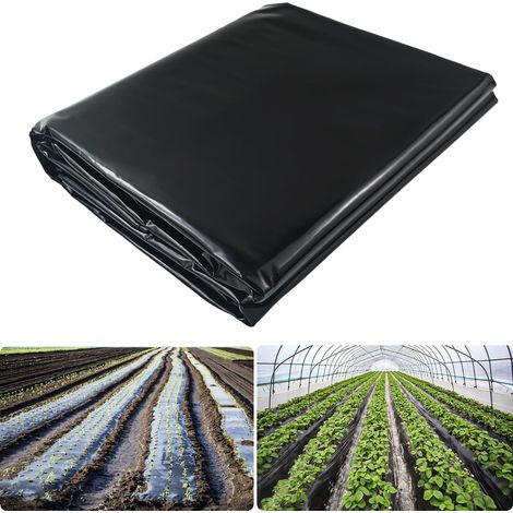 1 Bâche Noire 2x6m Film Polyéthylène 4 Mil Imperméable Pour Serre Jardin Bassin (1/5)