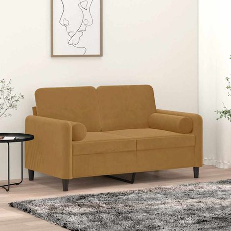 vidaXL Cojines decorativos 2 uds terciopelo marrón 15x50 cm (1/5)