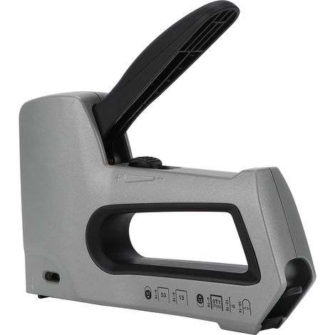 Agrafeuse manuelle robuste 3-en-1, pistolet à clous avec agrafes pour cadres photo, toiles et cartons (1/5)