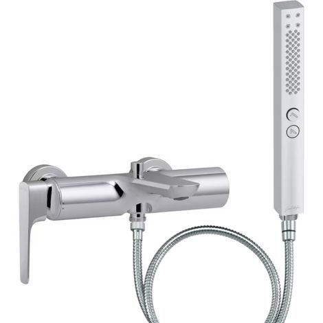 Pack mitigeur bain douche JACOB DELAFON Aléo+ + douchette Shift+ carée + flexible à écrou 175 cm