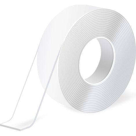 Ruban Adhésif Double Face très Résistant (3 mètres),Ruban Adhésif Multifonction Amovible en Mousse,Ruban Transparent Réutilisable pour Coller des Articles (1/5)