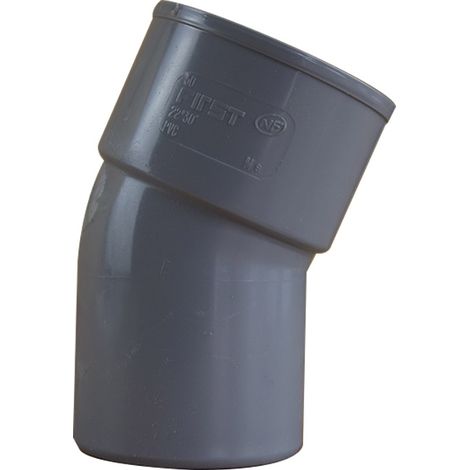Coude PVC 22°30 Mâle Femelle Ø50 - First Plast (1/5)