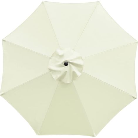 Housse de parasol 3m, 6 bras, imperméable, anti-UV, toile de remplacement, beige clair (1/4)