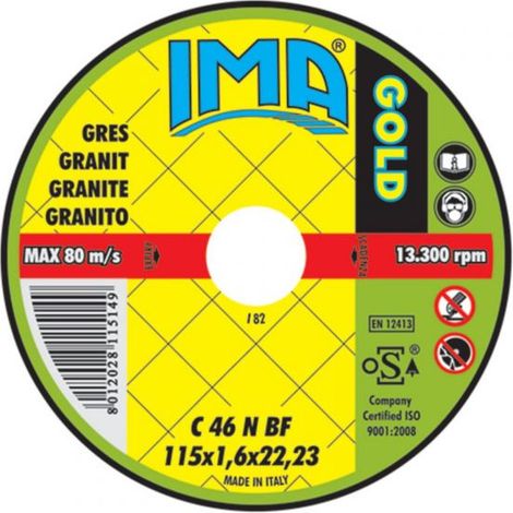 DISCO TAGLIO SOTTILE GRES GRANITO MARMO 115X1,6mm SMERIGLIATRICI ANGOLARI FLEX