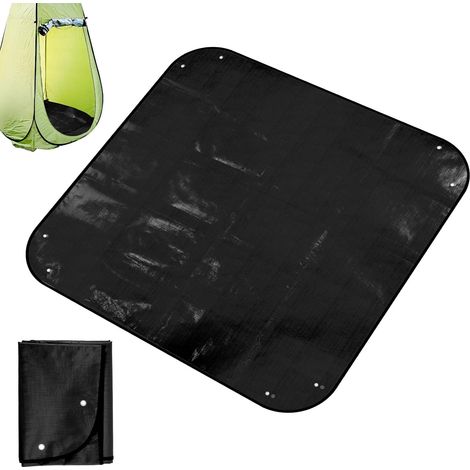 Tapis de Sol pour Tente Douche de Camping, 100 x 100 cm Coussin Sol Tente à Langer Portable Base Tentes d'Intimité Extérieures Tapis Humide pour Éviter Les Salissures (1/5)