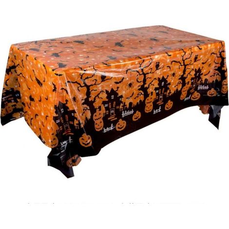 Nappe De Table Jetable - Imperméable - Motif Halloween - 220 x 130 cm - Pour Fête Ou Décoration Intérieure - 1 Pièce (1/5)