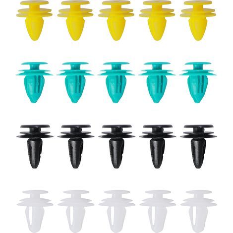 60PCS Clips de Fixation Voiture,Clips Styling Automobile,Rivet Plastique,Agrafe Carrosserie,Agrafes Plastique,Piece Auto,Fixation Carrosserie Voiture,Convient aux Panneaux de Porte,Pare-chocs (1/5)