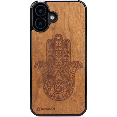 Custodia in legno Bewood per iPhone 16 Plus HAMSA IMBUIA (1/5)
