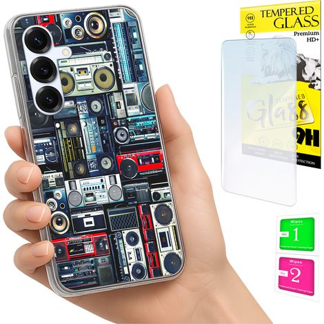 Custodia per Samsung Galaxy S25 FE, cover fotografica, cover posteriore + vetro 9H (1/5)
