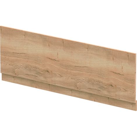 Nuie Autumn Oak Woodgrain 1700mm Bath Front Panel with Plinth - MPC1805
