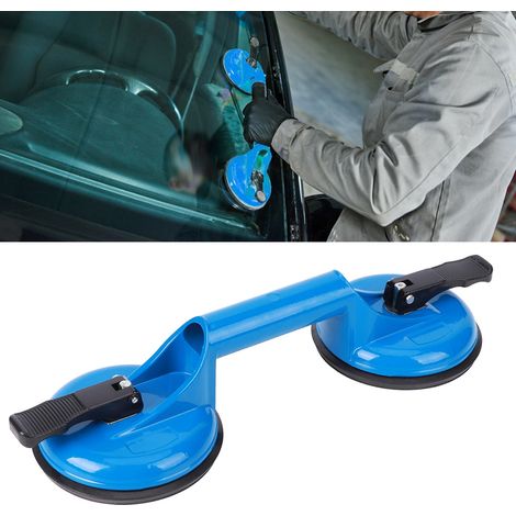 Reparaturwerkzeug für Glas mit Saugnapf, Aluminiumlegierung, Gummi, blau, 2-Klaue für Glas/Holzplatte (1/5)