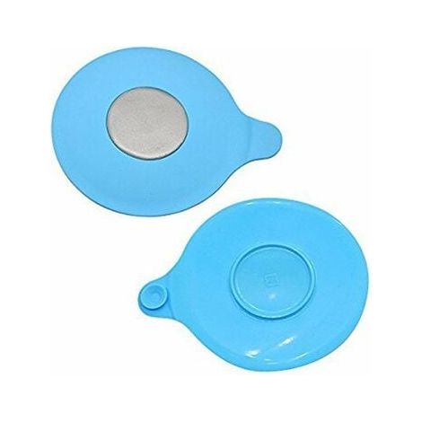 Lot, de 2 bouchons de baignoire pour attrape-cheveux (bleu), crépine de vidange de baignoire, filtre d'évier, bouchon de vidange en silicone (1/5)