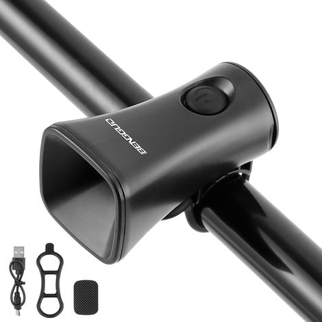 Electric Bicycle Horn, USB Rechargeable Bicycle Bell, Electric 120 dB Bicycle Bell, IPX4 Waterproof Bicycle Bell for MTB, Mountain Bikes, Road Bikes, Scooters (1/5)