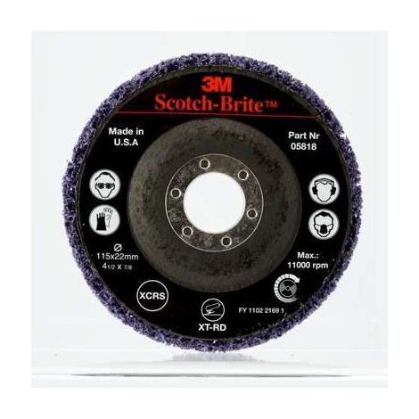 Disco Clean & Strip soporte fibra Azul (CG-DB) 115 mm x 22 mm, S Extrabasto (10 uds) 3M  178 mm