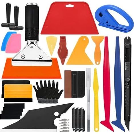 37-Piece Car Window Tinting Kit with 12 Types of Squeegees, Professional Film Installation, Vinyl Window Tint for Cars, Furniture Stickers - (1/5)