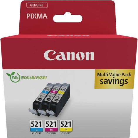 Canon 2934B015 cartuccia d'inchiostro 3 pz Originale Ciano, Magenta, Giallo (1/4)