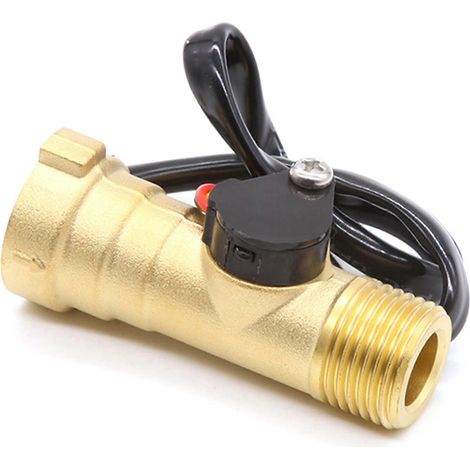 Capteurs de débit de liquide à effet Hall, boîtier entièrement en cuivre, 1-30 L/min, G1/2 DN15, alimentation 3,5-24 V CC, installation facile (1/5)