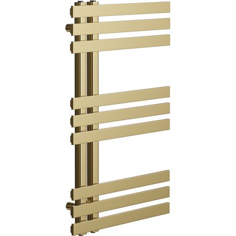Colore Holden Brushed Brass 800mm x 500mm Designer Heated Towel Rail (1/5)