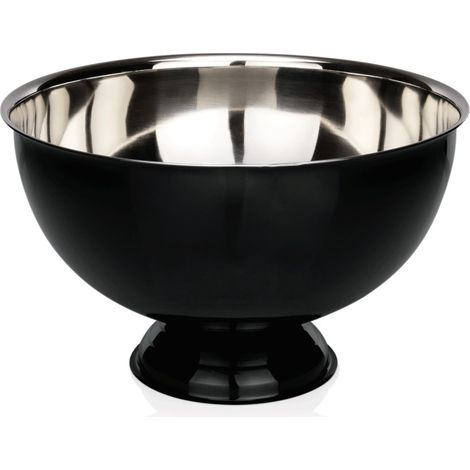 Seau à champagne Ø 38 cm H 23 cm 10 ltr laqué noir inox - Was Germany (1/2)