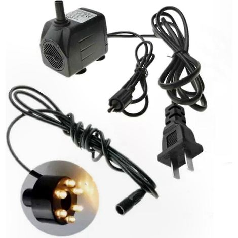 Tauchpumpe 12V mit LED-Beleuchtung für Springbrunnen und Teiche (1/5)