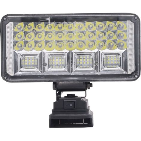 6000lm Lithium Battery LED Lamp Portable Cordless LED Work Light LED Floodlight with Aluminium Alloy Housing for BL1430 14.4V-18V. (1/5)