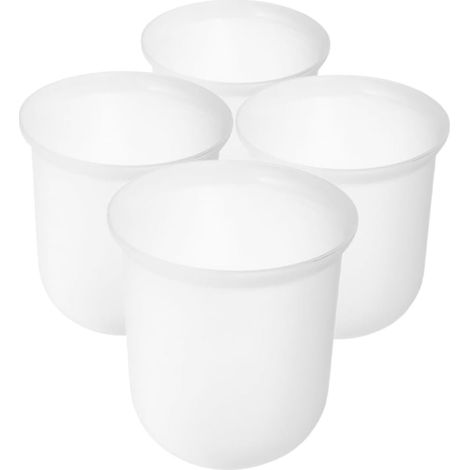 Piece Plastic Toilet Brush Cup Holders with Semi Transparent