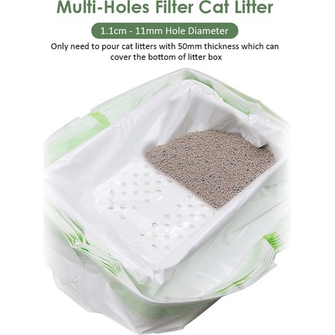 Sacs filtrants pour litière pour chats, sacs à fermeture éclair avec cordon de serrage, sacs pour bacs à litière pour déchets de chat (1/5)