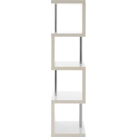Premier Housewares Maze 4 Tier White Gloss Shelf Unit (1/5)