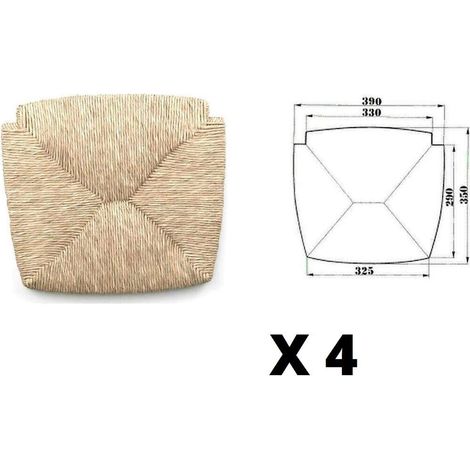 Set 4 sedute di ricambio in paglia naturale per sedia modello Venezia (1/4)