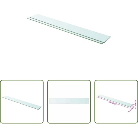 Wandregal - Regalböden 2 Stk. Glas Transparent 110x15 cm (1/5)