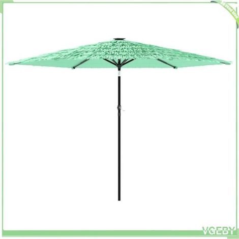 Parasol de jardin - FAFEICY - 4005107 - 288x288x225 cm - Vert - Mât acier, manivelle (1/5)