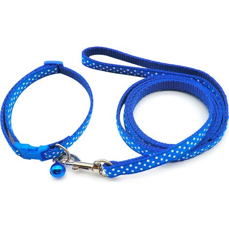 Collier Chien - Laisse Chien - Ensemble Collier Et Laisse En Nylon - Résistant À L'Eau - Ajustable - Pour Chiens Miniature À Grandes Races - 1 Pièce